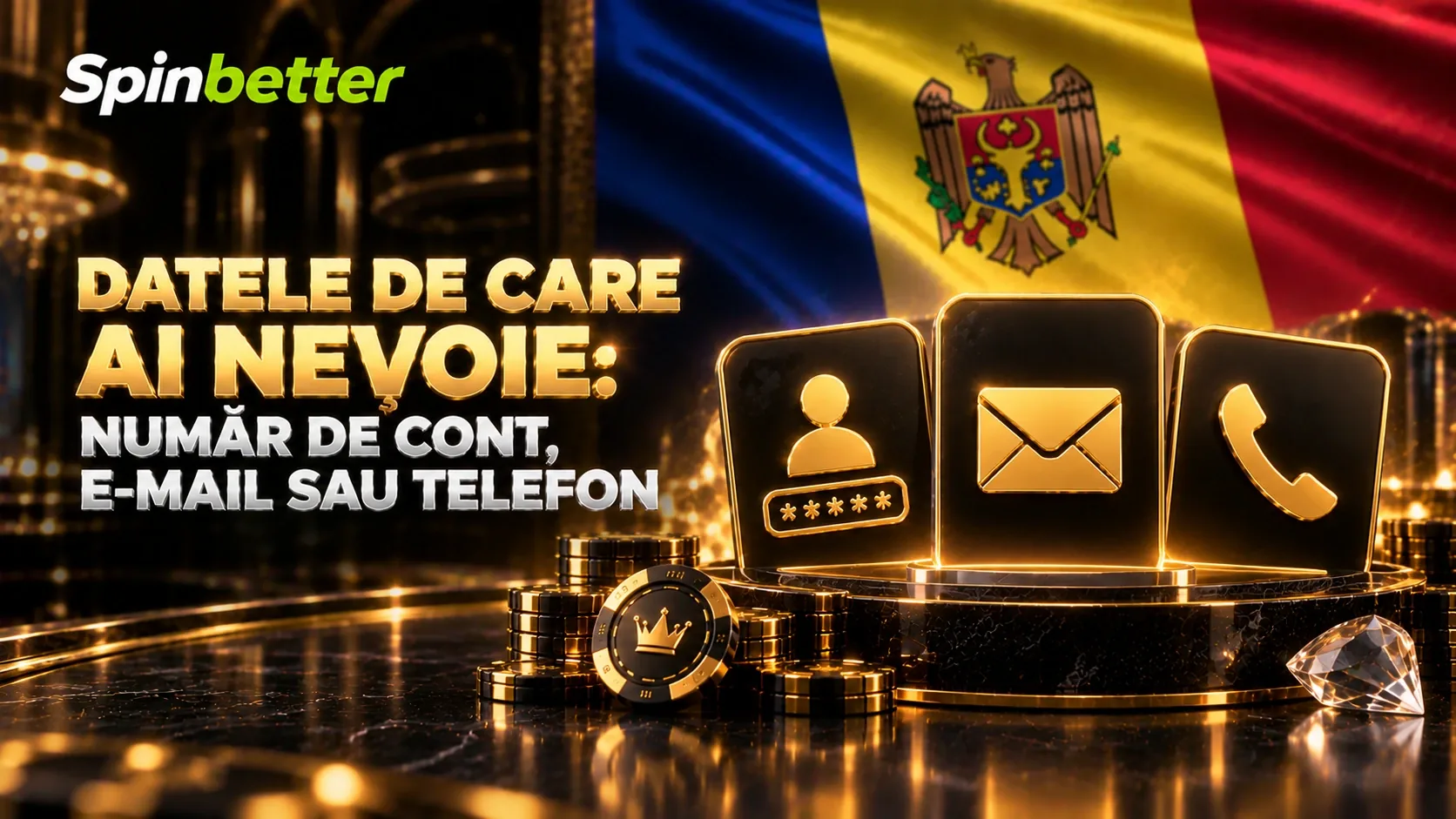 datele pentru SpinBetter login: număr de cont, e-mail sau telefon
