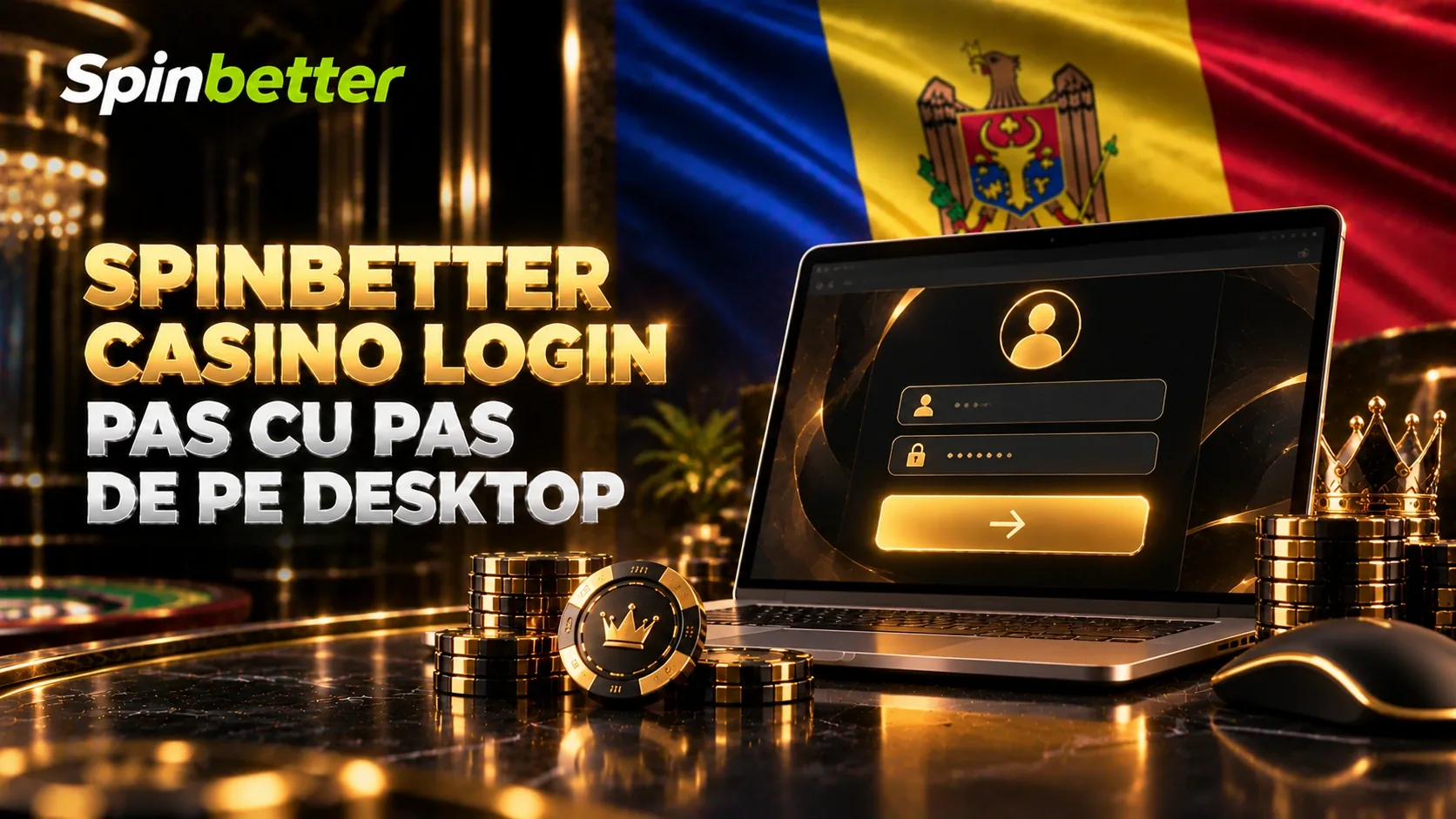 SpinBetter casino login pas cu pas de pe desktop